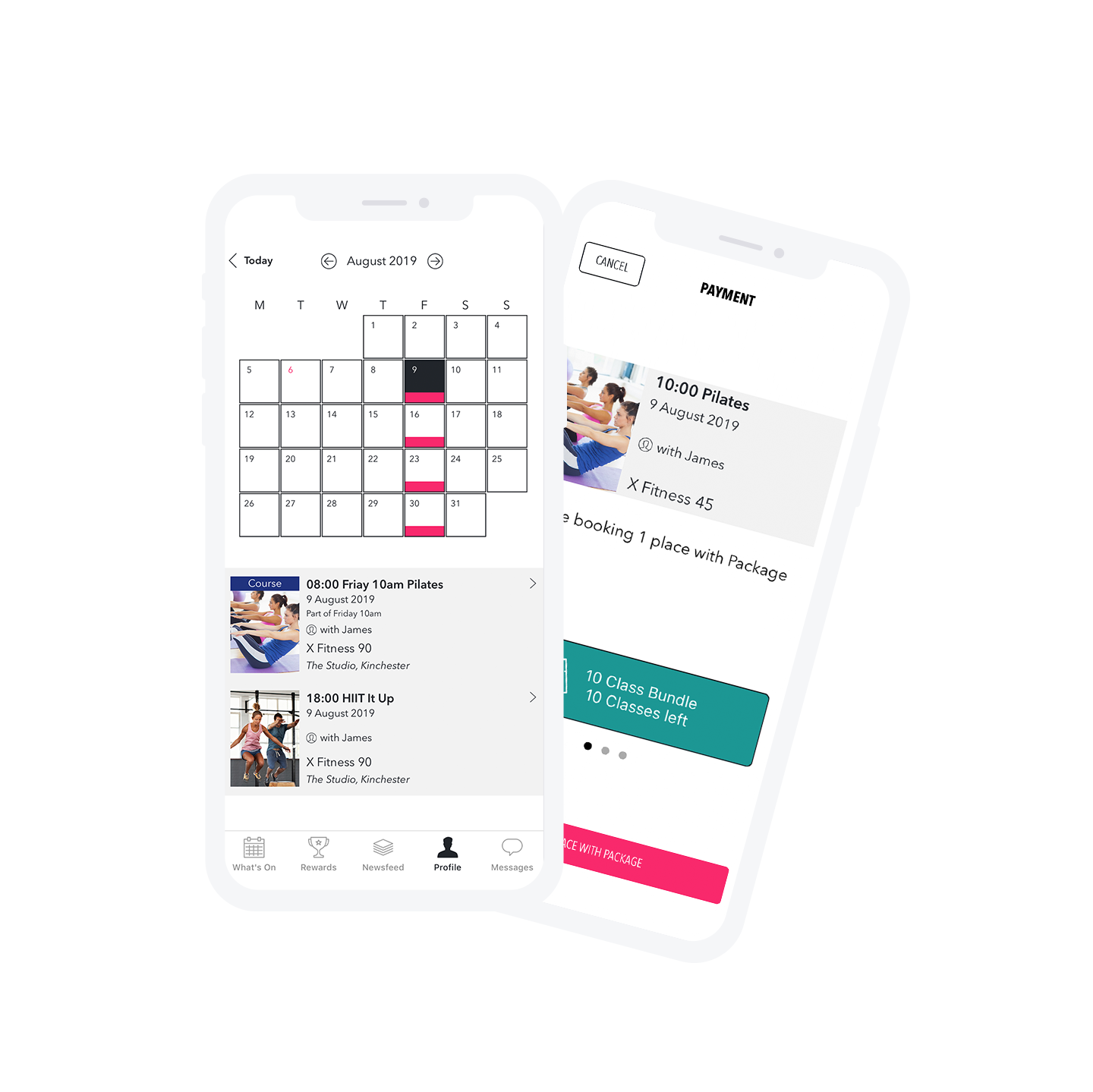 App scheduling demo on iPhone