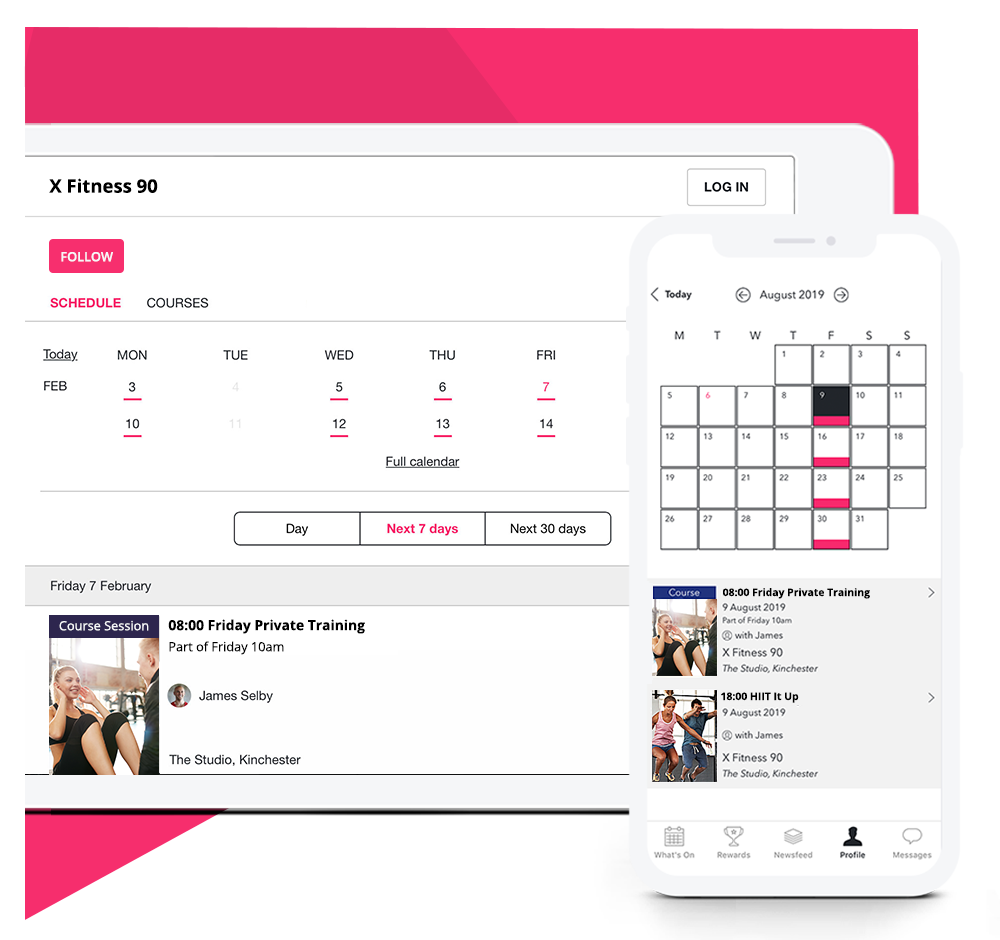 Personal trainer booking and scheduling software Gymcatch